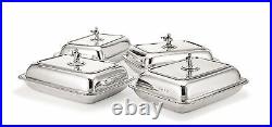 A Set Of Four George III Scottish Sterling Silver Entree Dishes, Rare