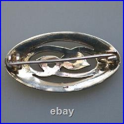 A vintage 925 solid silver Scottish Celtic Brooch gift boxed 6g C. 20thC
