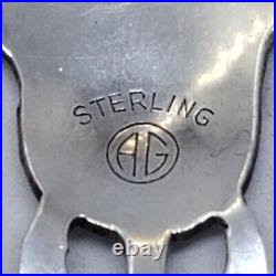AG Vintage HANDMADE Celtic Scottish Thistle Sterling Silver BROOCH 5.9 g