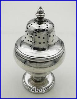 ANTIQUE SCOTTISH POUNCE POT STERLING SILVER WILLIAM IV Adam Elder c1830