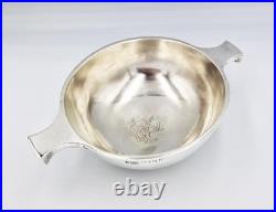 ANTIQUE STERLING SILVER QUAICHE SUGAR BOWL / DISH Birmingham 1921