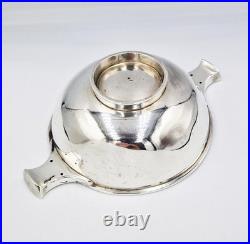 ANTIQUE STERLING SILVER QUAICHE SUGAR BOWL / DISH Birmingham 1921