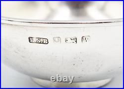 ANTIQUE STERLING SILVER QUAICHE SUGAR BOWL / DISH Birmingham 1921