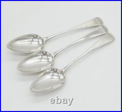 Aberdeen Scottish George III Sterling Silver Serving Spoon Set Antique c1800