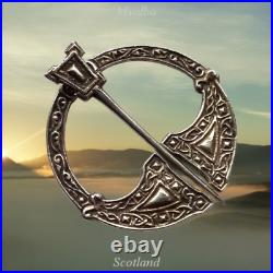 Alexander Ritchie Iona Scottish Sterling Silver Celtic Design Penannular Brooch