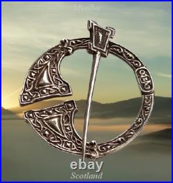 Alexander Ritchie Iona Scottish Sterling Silver Celtic Design Penannular Brooch