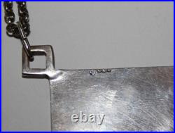 Amazing Hjaltasteyn Sterling & Enamel Pendant Necklace 30 Chain Silver Scottish