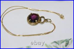Amazing Scottish Amethyst Watch Fob Pendant 18 Gilt 925 Silver Women's Necklace Amazing Scottish Amethyst Watch Fob Pendant 18 Gilt 925 Silver Women's Necklace