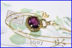 Amazing Scottish Amethyst Watch Fob Pendant 18 Gilt 925 Silver Women's Necklace Amazing Scottish Amethyst Watch Fob Pendant 18 Gilt 925 Silver Women's Necklace