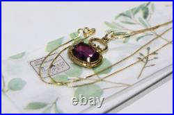 Amazing Scottish Amethyst Watch Fob Pendant 18 Gilt 925 Silver Women's Necklace Amazing Scottish Amethyst Watch Fob Pendant 18 Gilt 925 Silver Women's Necklace