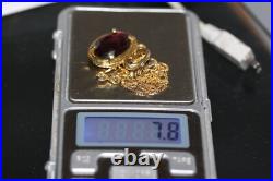Amazing Scottish Amethyst Watch Fob Pendant 18 Gilt 925 Silver Women's Necklace Amazing Scottish Amethyst Watch Fob Pendant 18 Gilt 925 Silver Women's Necklace