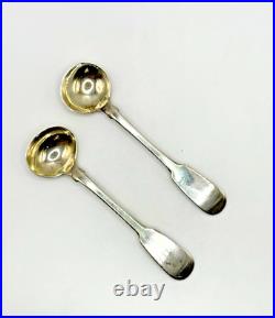 Antique 1836 Scottish Sterling Silver Condiment Spoons by William Scott Edinburg