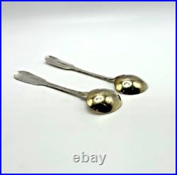Antique 1836 Scottish Sterling Silver Condiment Spoons by William Scott Edinburg