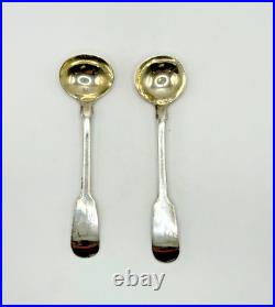 Antique 1836 Scottish Sterling Silver Condiment Spoons by William Scott Edinburg
