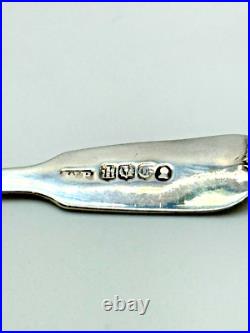 Antique 1836 Scottish Sterling Silver Condiment Spoons by William Scott Edinburg