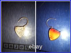 Antique (1885) Scottish Agate &Sterling Silver Heart Padlock Clasp? OFFERS