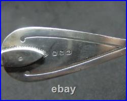 Antique 925 Sterling Solid Silver Scottish Pebble Agate Bookmark Birmingham 1896