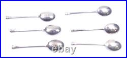 Antique Duncan & Scobbie Scottish Spoon Set 925 Sterling Silver Glasgow 1948