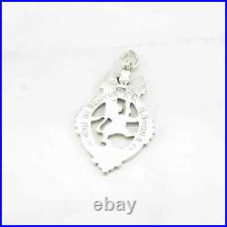 Antique Early Scottish Football Club Medal Lion Sterling Silver Pendant