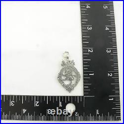 Antique Early Scottish Football Club Medal Lion Sterling Silver Pendant