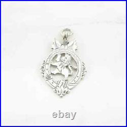 Antique Early Scottish Football Club Medal Lion Sterling Silver Pendant