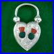 Antique Edwardian Scottish Heart Padlock Pendant Dated 1903