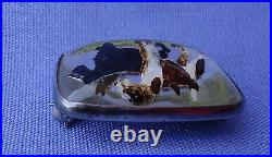 Antique Essex Crystal Wire Fox Scottish Terrier Sterling Silver Pin Scotty Dog