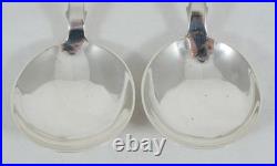 Antique Georgian 1829 Scottish Pair Sterling Silver Sauce Spoons Kings Pattern