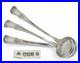 Antique Georgian 1829 Scottish Set 3 Sterling Silver Sauce Ladles Kings Pattern
