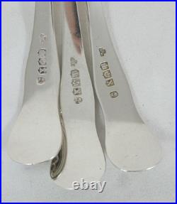 Antique Georgian 1829 Scottish Set 3 Sterling Silver Sauce Ladles Kings Pattern