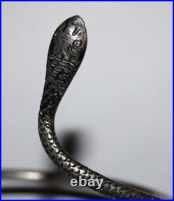 Antique Georgian Scottish Provincial Silver Snake Wrap Bracelet 1830s Sterling