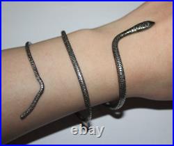 Antique Georgian Scottish Provincial Silver Snake Wrap Bracelet 1830s Sterling