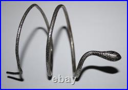 Antique Georgian Scottish Provincial Silver Snake Wrap Bracelet 1830s Sterling