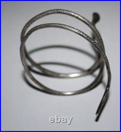 Antique Georgian Scottish Provincial Silver Snake Wrap Bracelet 1830s Sterling