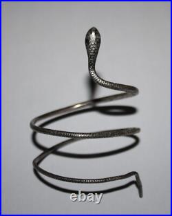 Antique Georgian Scottish Provincial Silver Snake Wrap Bracelet 1830s Sterling