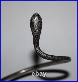 Antique Georgian Scottish Provincial Silver Snake Wrap Bracelet 1830s Sterling