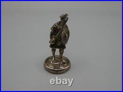 Antique Novelty Scottish Sterling Silver Highlander Bottle Stopper Henry Tatton