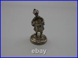 Antique Novelty Scottish Sterling Silver Highlander Bottle Stopper Henry Tatton