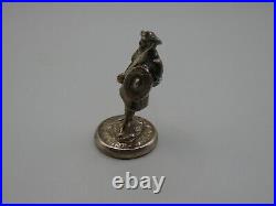 Antique Novelty Scottish Sterling Silver Highlander Bottle Stopper Henry Tatton