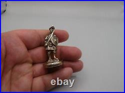 Antique Novelty Scottish Sterling Silver Highlander Bottle Stopper Henry Tatton