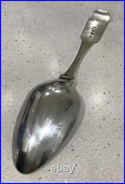 Antique Provincial Scottish Sterling Silver Serving Spoon. J Pirie. Aberdeen 1821