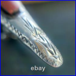 Antique Scottish Agate Sterling Silver Dagger Sword Thistle Brooch Celtic Etched