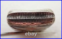 Antique Scottish Hallmarked Silver Carnelian Agate Inlay Vesta Match Safe Case