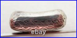 Antique Scottish Hallmarked Silver Carnelian Agate Inlay Vesta Match Safe Case