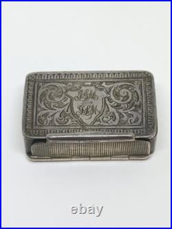 Antique Scottish Hamilton & Inches H&I Sterling Silver 925 Trinket Box