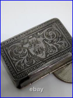 Antique Scottish Hamilton & Inches H&I Sterling Silver 925 Trinket Box
