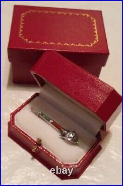 Antique Scottish Sterling Silver & Agate BASKET HILT SWORD Pin/Brooch BOXED