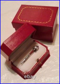 Antique Scottish Sterling Silver & Agate BASKET HILT SWORD Pin/Brooch BOXED