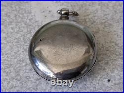 Antique Scottish Sterling Silver Pocket Watch John Mcleod Aberdeen Needs Work