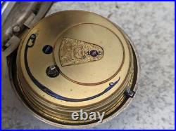 Antique Scottish Sterling Silver Pocket Watch John Mcleod Aberdeen Needs Work